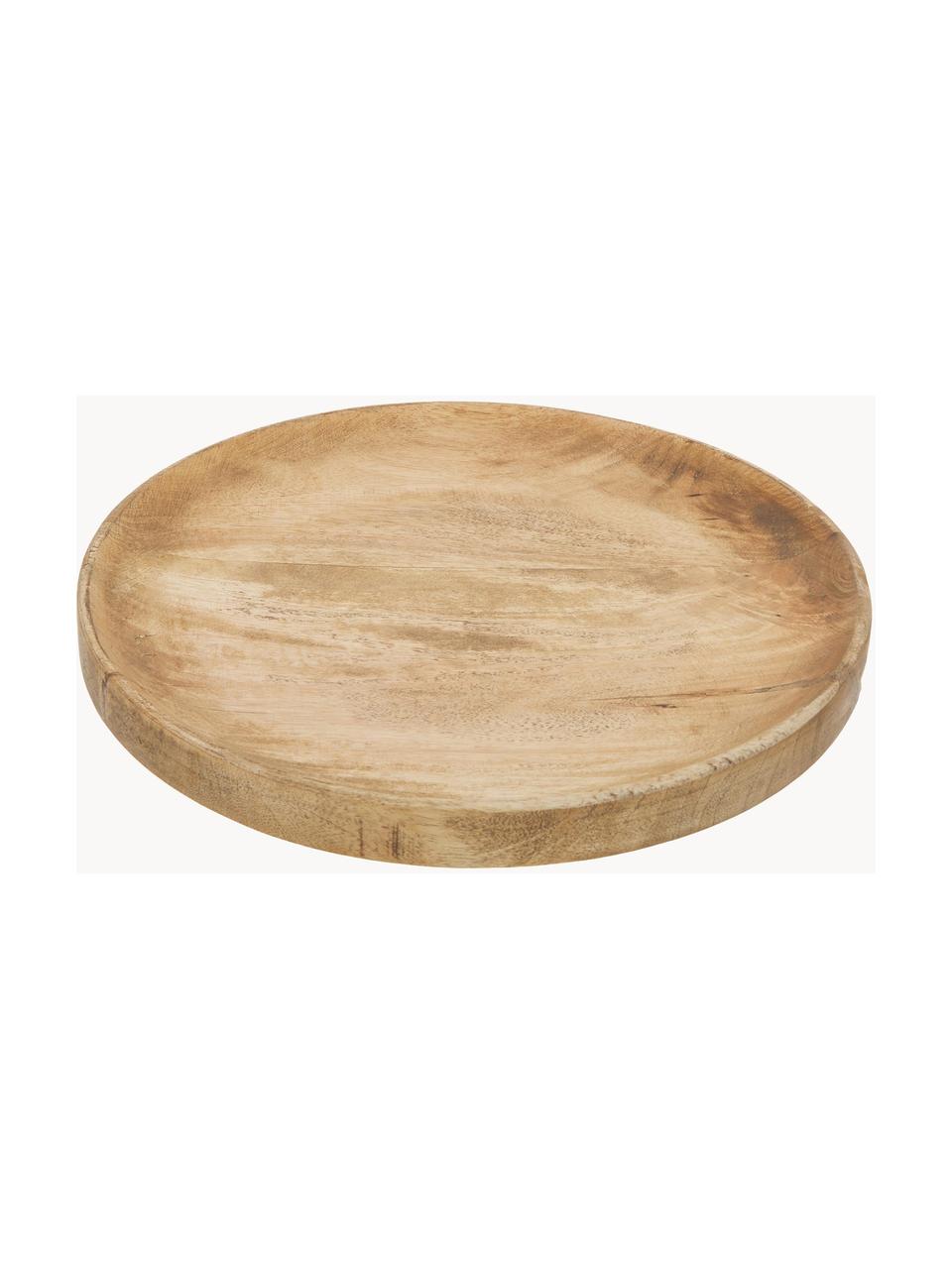 Rond decoratief dienblad Forest van mangohout, Mangohout, Licht hout, Ø 30 x H 4 cm