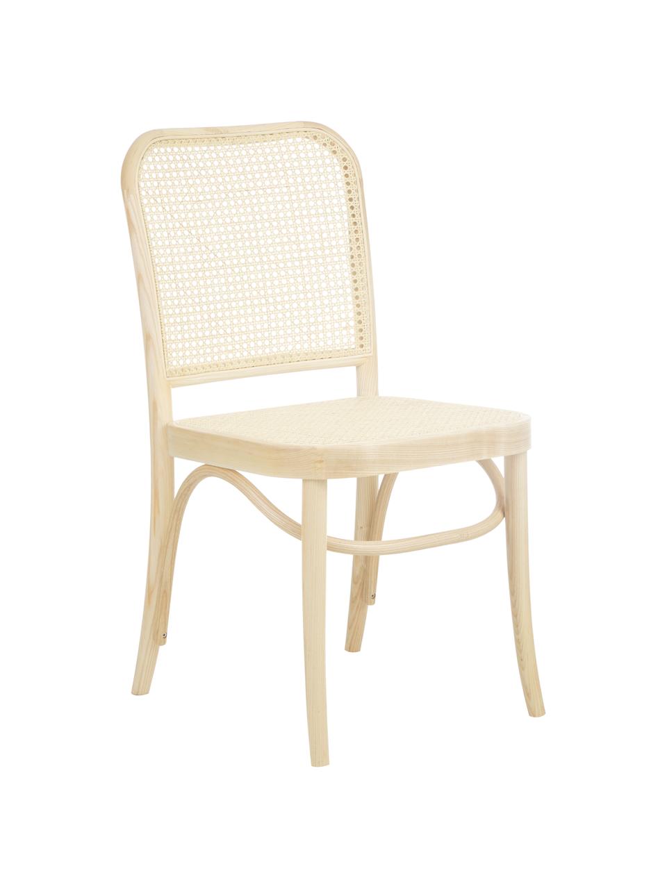 Dřevěná židle s vídeňskou pleteninou Franz, Světlé dřevo, Š 48 cm, V 89 cm