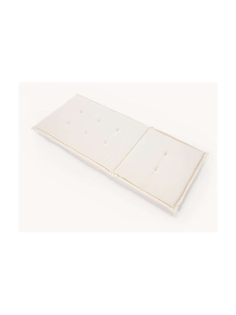 Matelas de chaise Ortun, Blanc cassé, larg. 50 x long. 123 cm