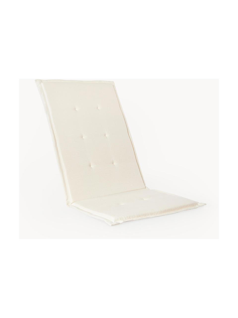 Poduszka na krzesło z oparciem Ortun, Tapicerka: 100% polipropylen, Złamana biel, S 50 x D 123 cm