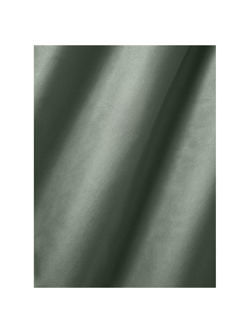 Topper-Spannbettlaken Premium, Baumwollsatin, Webart: Satin Fadendichte 500 TC,, Dunkelgrün, B 90 x L 200 cm, H 15 cm