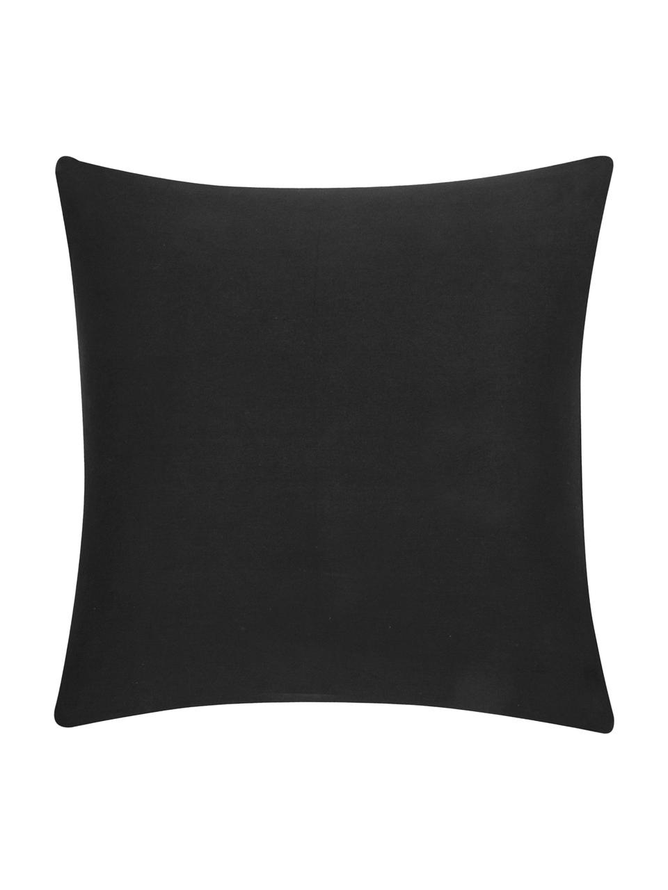 Funda de cojín de algodón Mads, 100% algodón, Negro, An 50 x L 50 cm