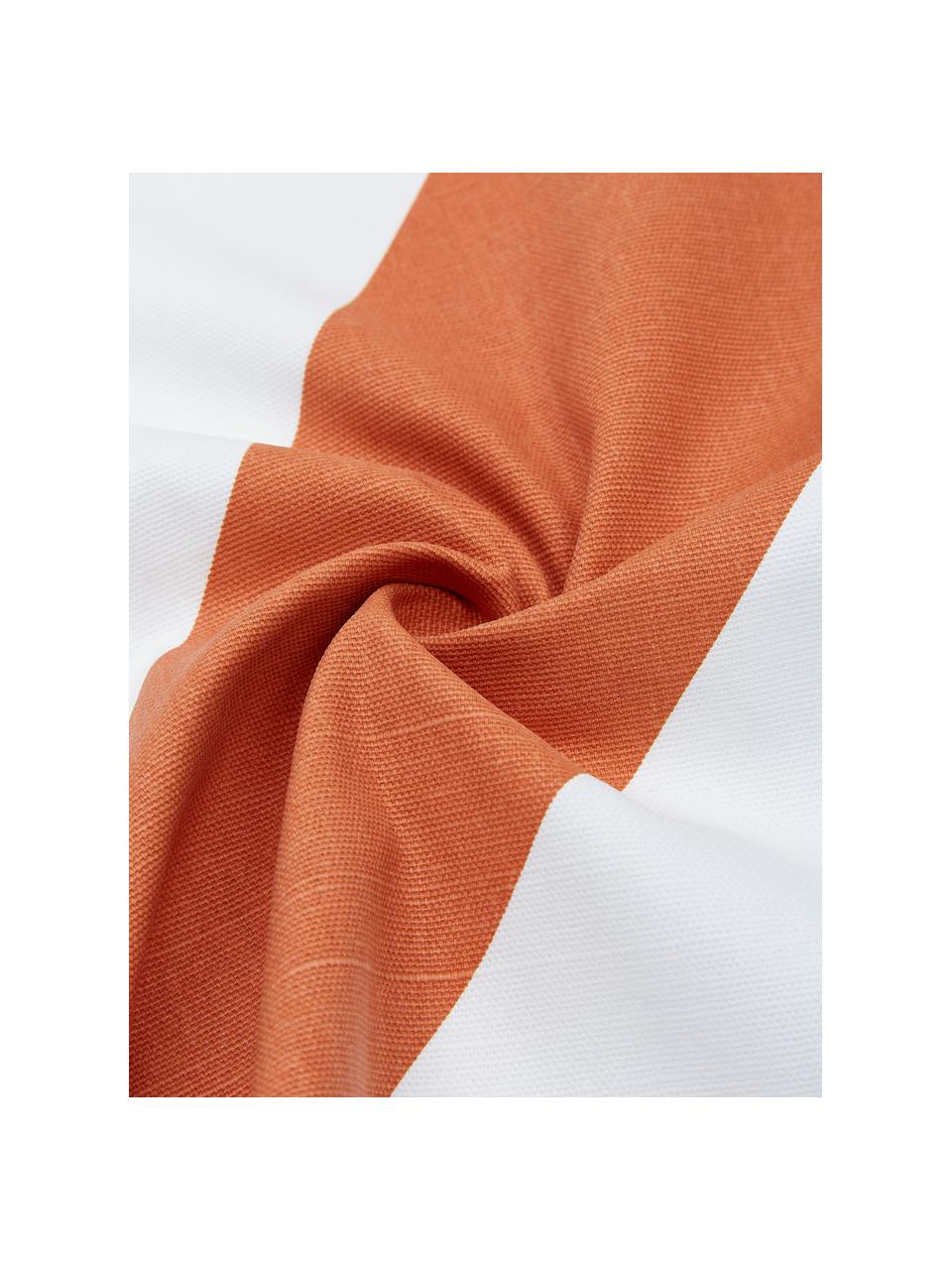 Funda de cojín estampada Ren, 100% algodón, Blanco, naranja, An 30 x L 50 cm