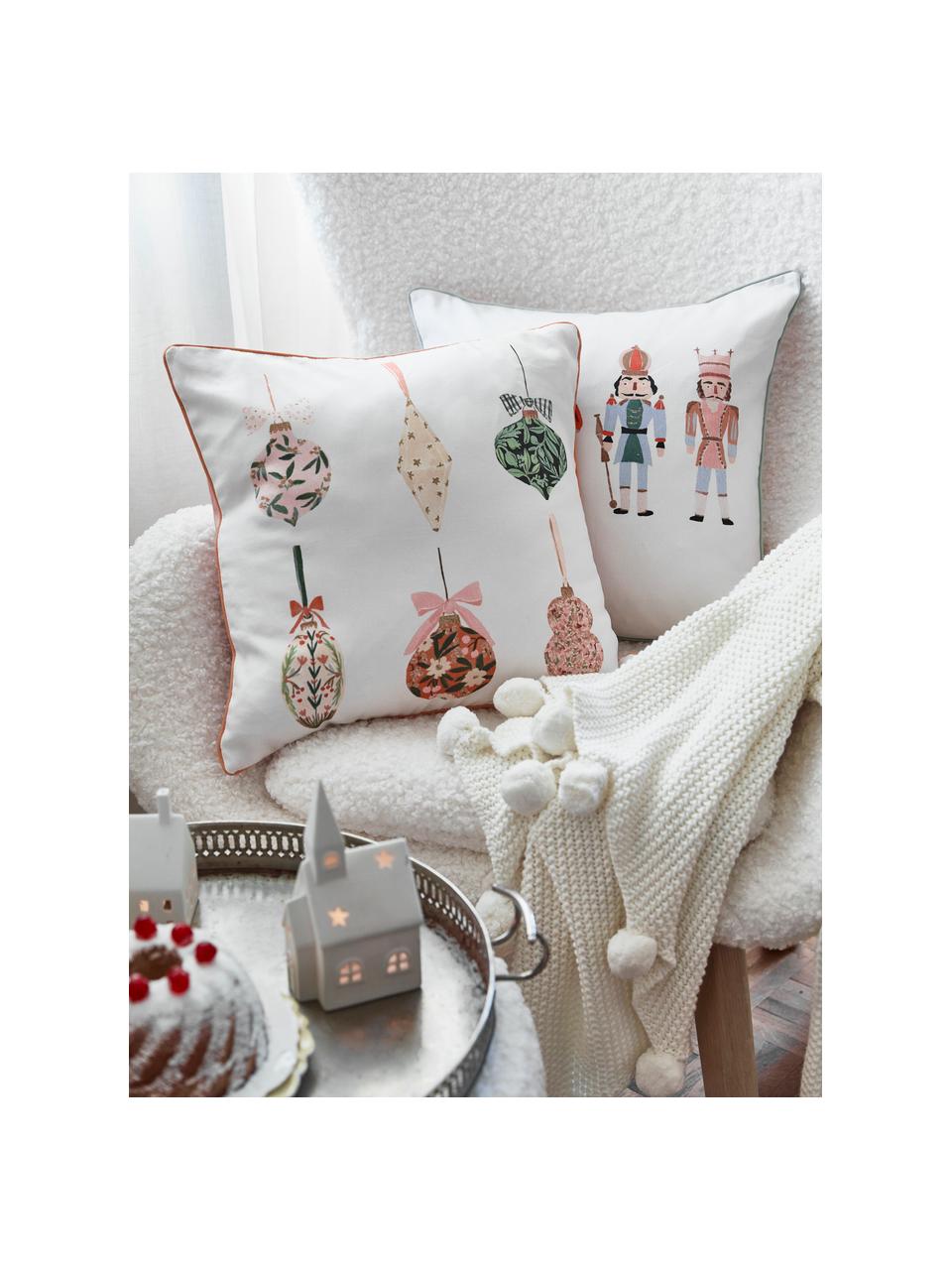 Designer dubbelzijdige kussenhoes Christmas Balls van Candice Gray, 100% katoen, GOTS gecertificeerd, Multicolour, 45 x 45 cm