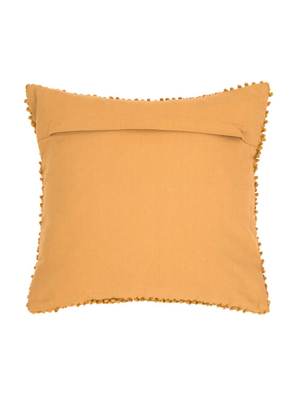 Poszewka na poduszkę ze strukturalną powierzchnią Indi, 100% bawełna, Żółty, S 45 x D 45 cm