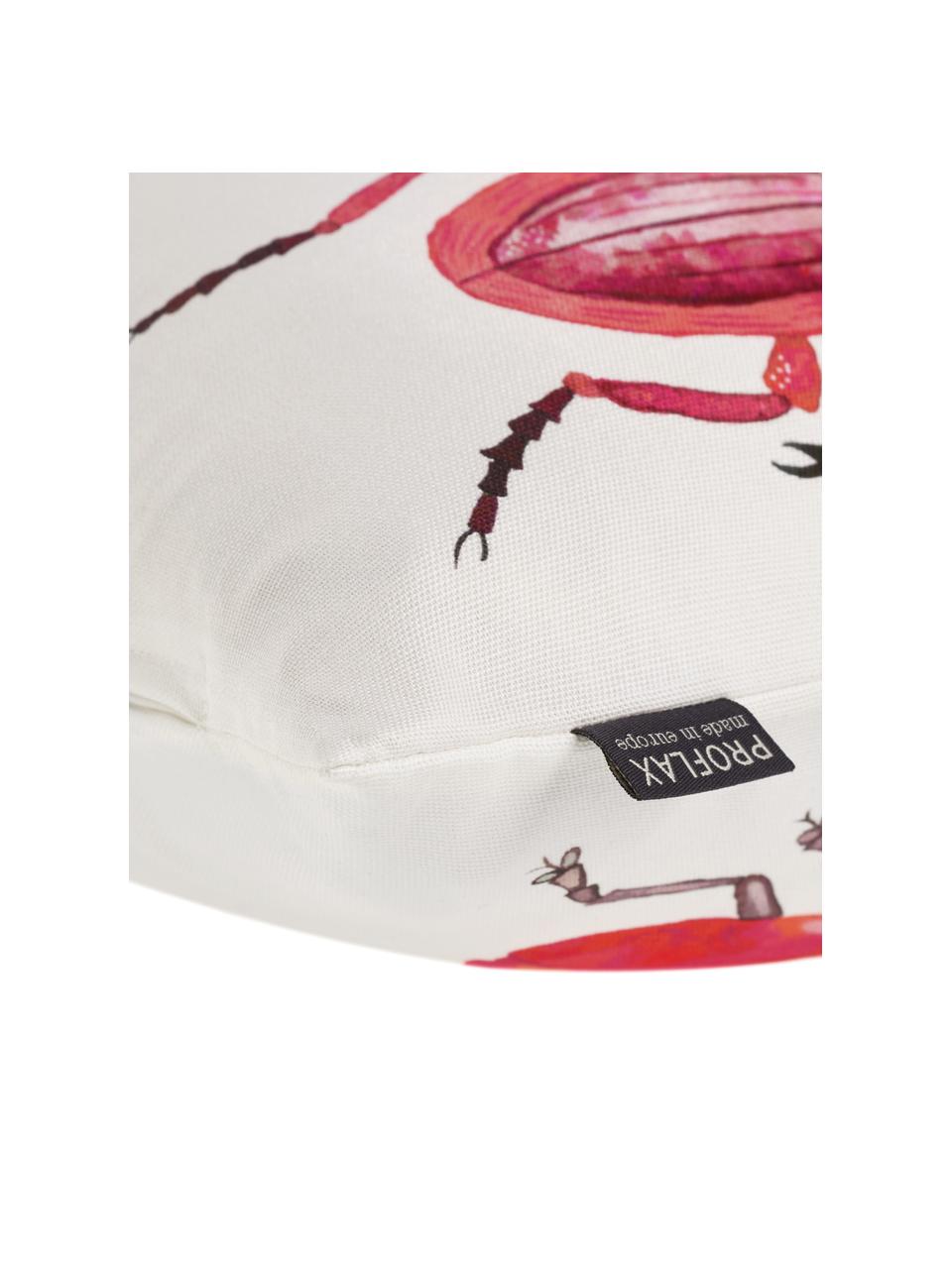 Federa arredo con motivo scarabei Amigos, 100% cotone, Bianco, rosa, nero, Larg. 30 x Lung. 50 cm