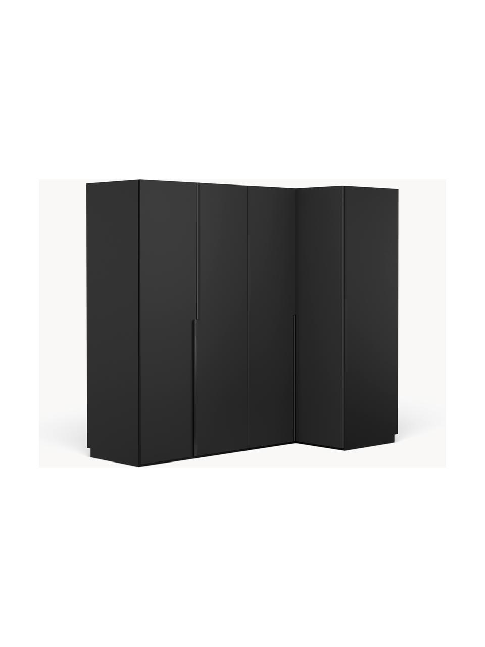 Mate sintético contemporáneo moderno negro del armario de cuatro puertas  del armario de cuatro puertas