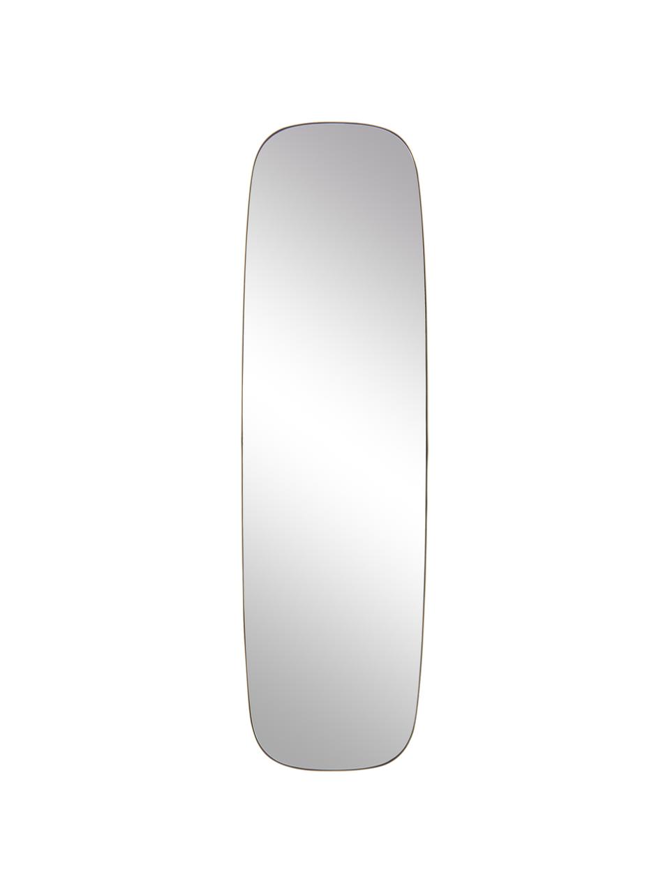 Eckiger Wandspiegel Alyson, Rahmen: Metall, pulverbeschichtet, Rückseite: Mitteldichte Holzfaserpla, Spiegelfläche: Spiegelglas, Messingfarben, B 54 x H 168 cm