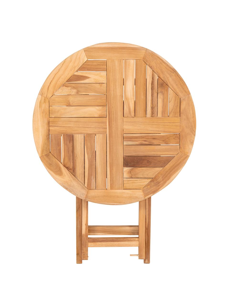 Skládací zahradní stůl z teakového dřeva Oviedo , Ø 70 cm, Teakové dřevo, Teakové dřevo, Ø 70 cm, V 75 cm