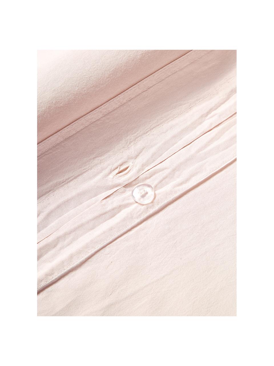 Housse de couette en percale de coton Debbie, Rose pâle, larg. 200 x long. 200 cm