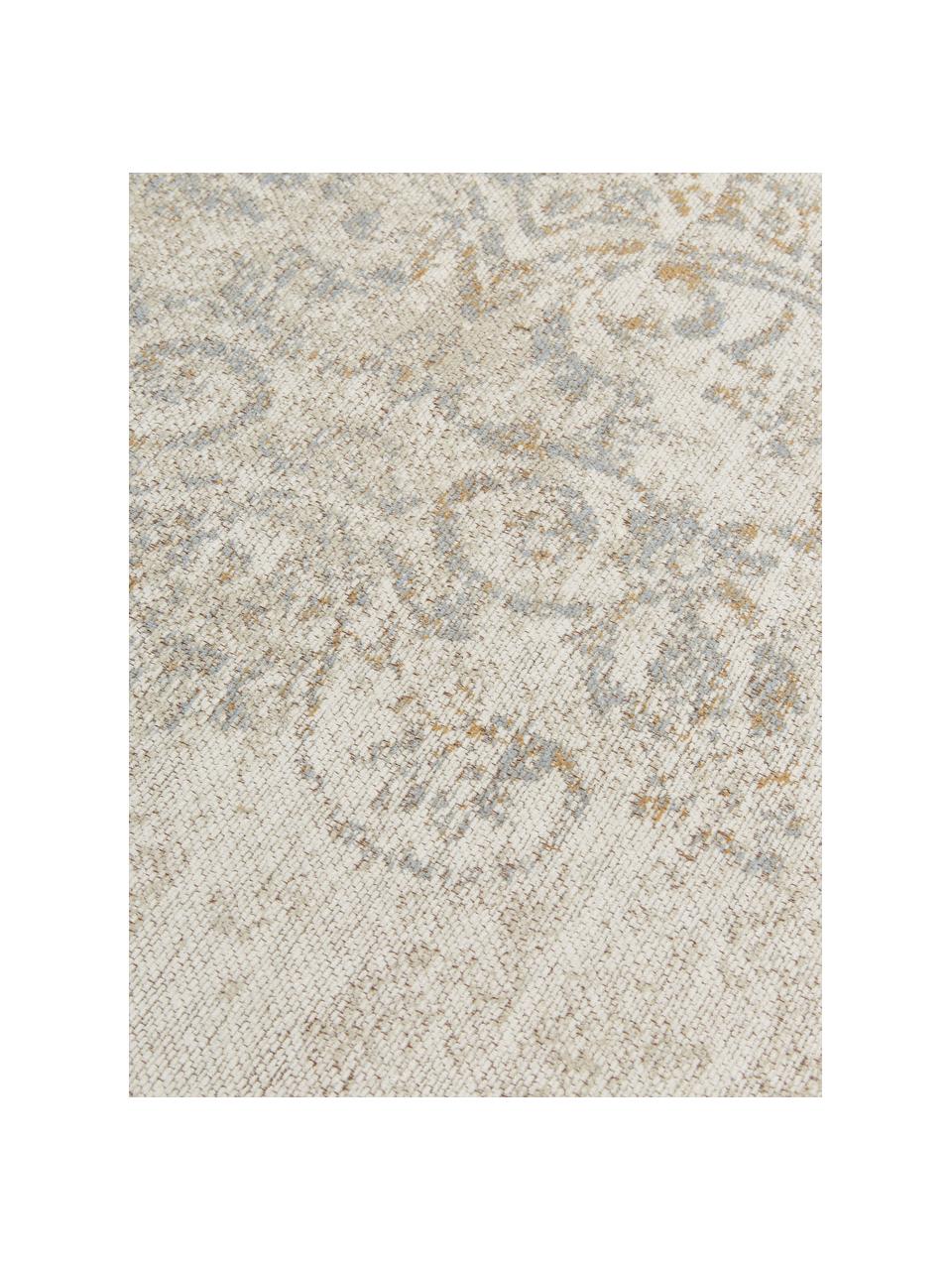 Tapis chenille tissé main Nalia, Tons beiges, tons gris, larg. 120 x long. 180 cm (taille S)