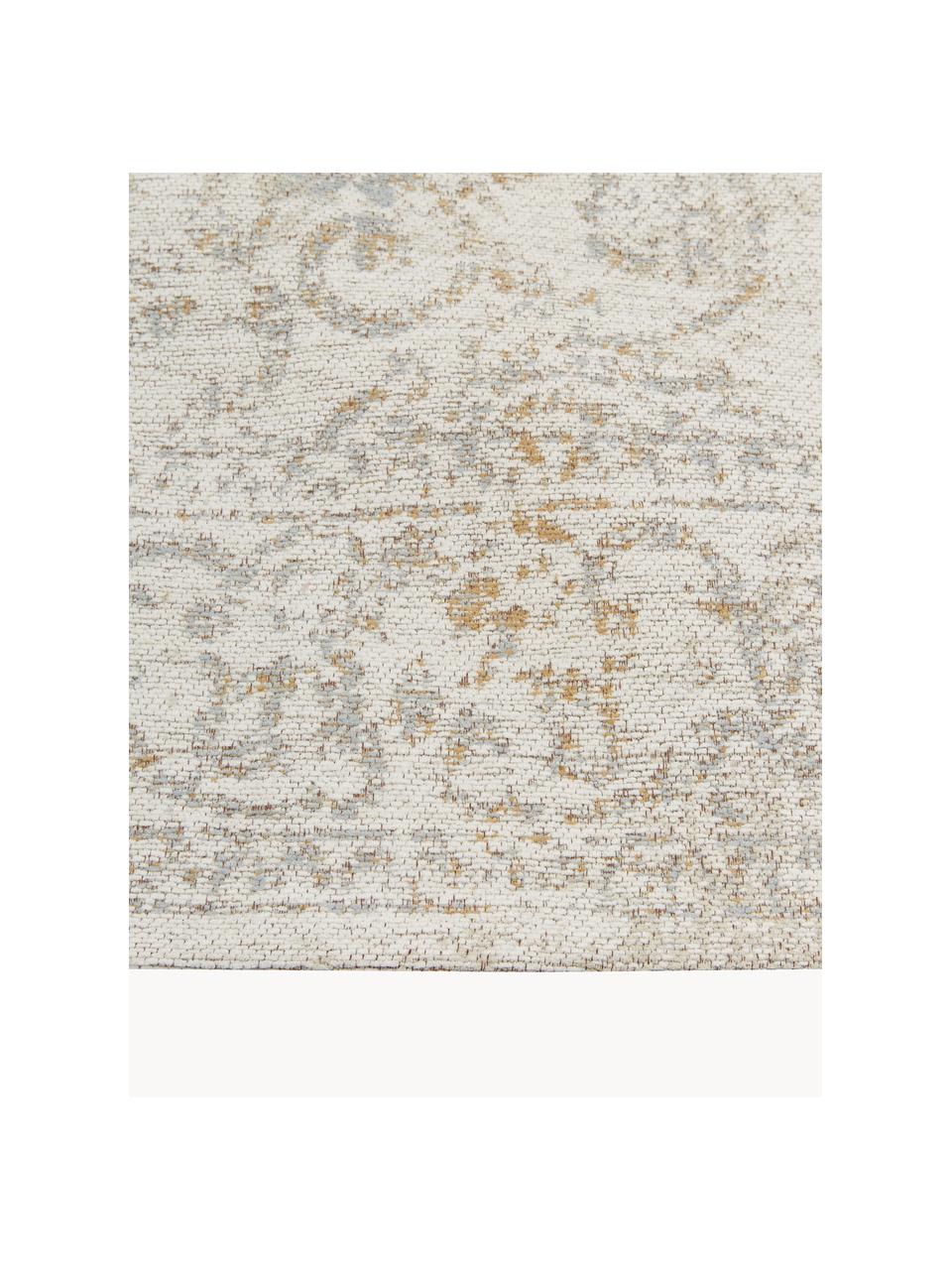 Tappeto in ciniglia tessuto a mano Nalia, Retro: 100% cotone, Tonalità beige, tonalità grigie, Larg. 120 x Lung. 180 cm (taglia S)