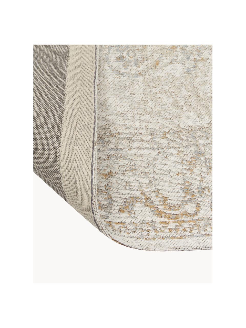 Tappeto in ciniglia tessuto a mano Nalia, Retro: 100% cotone, Tonalità beige, tonalità grigie, Larg. 120 x Lung. 180 cm (taglia S)