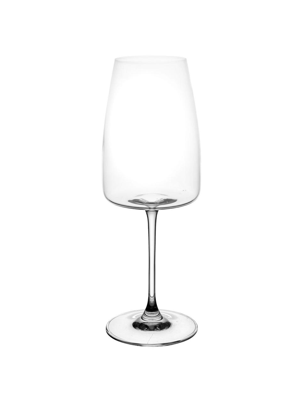 Kieliszek do białego wina ze szkła kryształowego Moinet, 6 szt., Szkło kryształowe, Transparentny, Ø 8 x W 22 cm, 450 ml