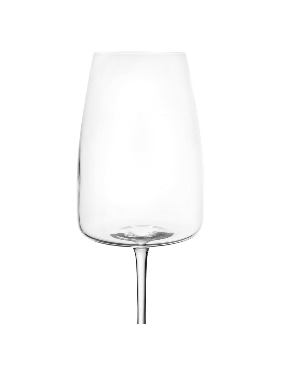 Copas de vino blanco de cristal Moinet, 6 uds., Cristal, Transparente, Ø 8 x Al 22 cm, 450 ml