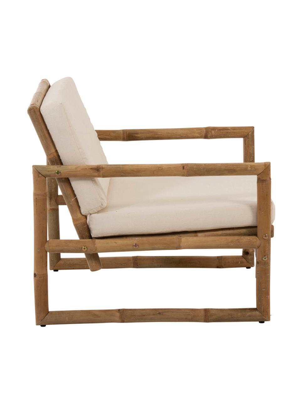 Fauteuil d'extérieur Bindi, Bambou, couleur crème