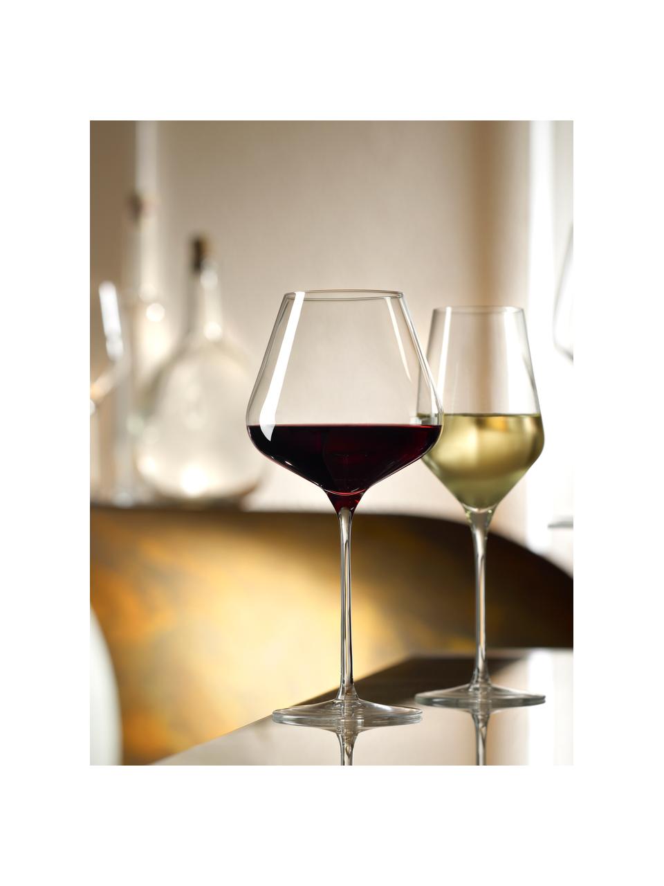 Kieliszek do czerwonego wina ze szkła kryształowego Quatrophil, 6 szt., Szkło kryształowe, Transparentny, Ø 12 x W 25 cm, 710 ml