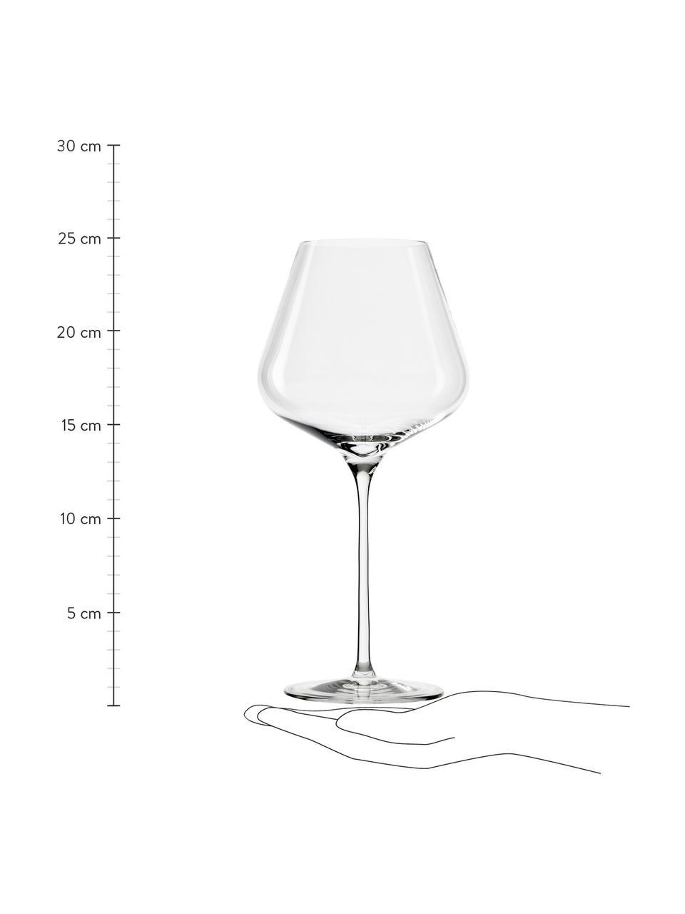 Krištáľové poháre na červené víno Quatrophil, 6 ks, Krištáľové sklo, Priehľadná, Ø 12 x V 25 cm, 710 ml