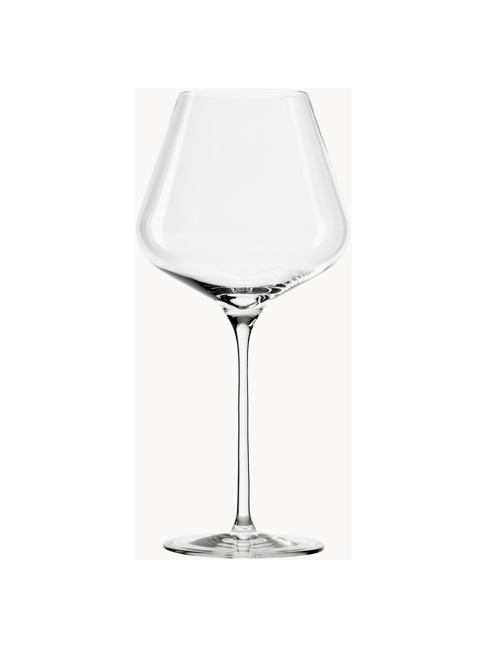 Copas de vino tinto de cristal Quatrophil, 6 uds., Cristal, Transparente, Ø 10 x Al 25 cm, 645 ml