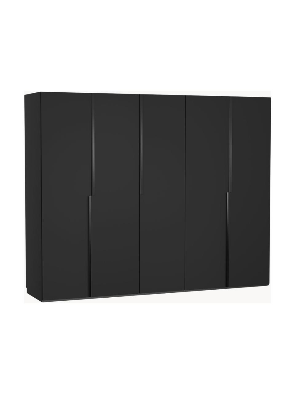 Modulární skříň s otočnými dveřmi Leon, šířka 250 cm, více variant, Černá, Interiér Premium, Š 250 x V 236 cm