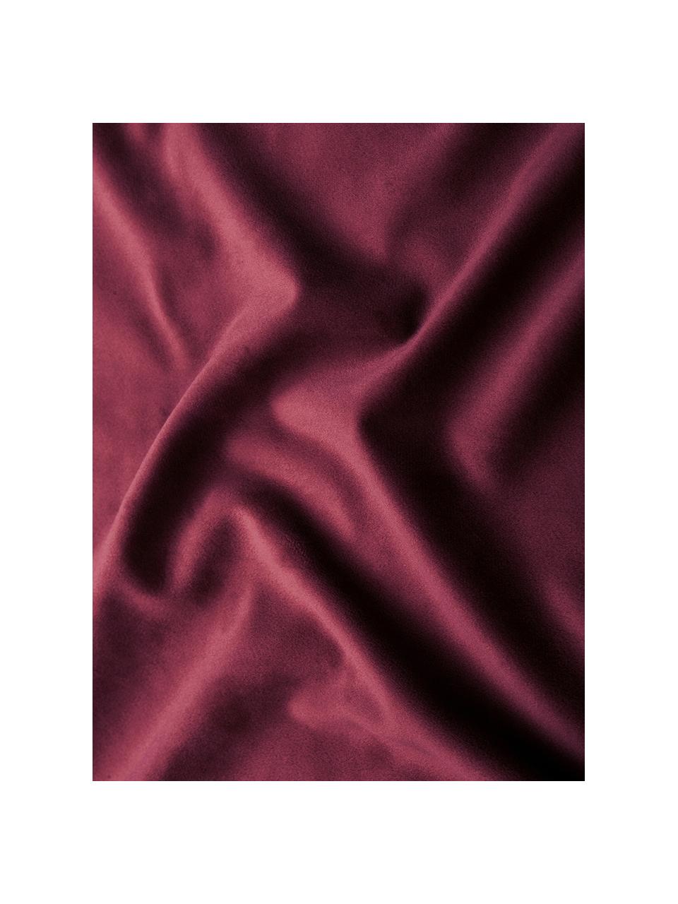 Housse de coussin 40x40 velours brodé Tree, Rouge, larg. 40 x long. 40 cm