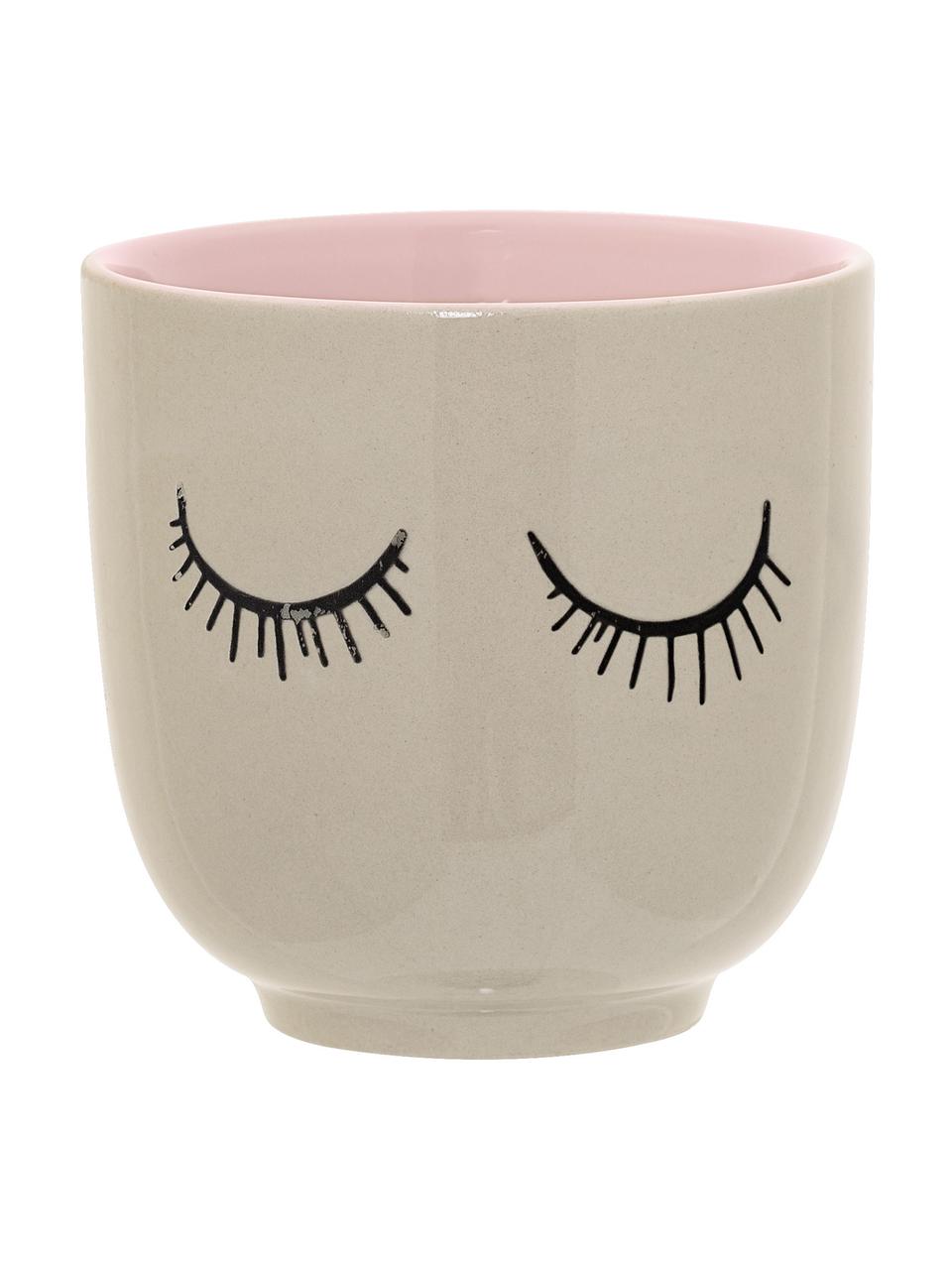 Taza Audrey, Gres, Beige, negro, Ø 7 x Al 7 cm, 180 ml