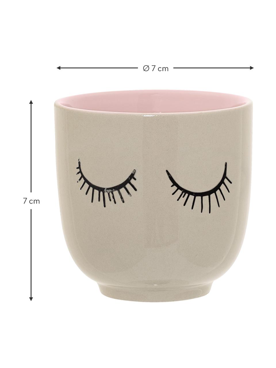 Taza Audrey, Gres, Beige, negro, Ø 7 x Al 7 cm, 180 ml