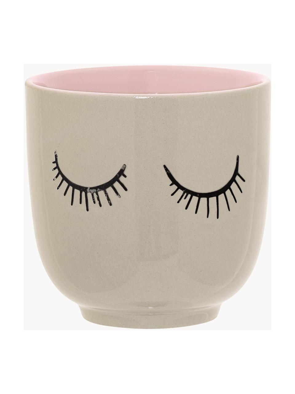 Mug Audrey, Grès cérame, Beige, noir, Ø 7 x haut. 7 cm, 180 ml