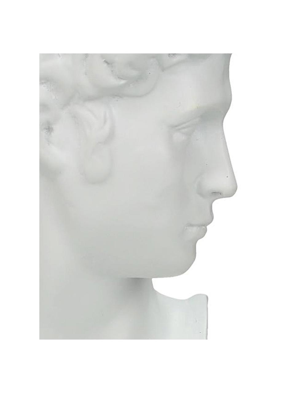 Design-Kerzenhalter David, Polyresin, Weiß, B 9 cm x H 22 cm