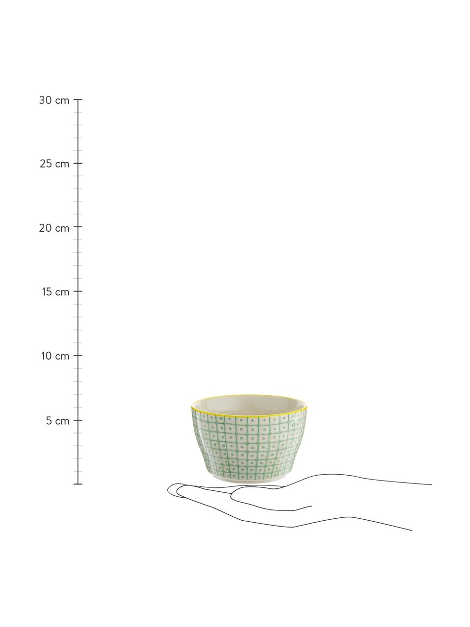 Schälchen Carla mit kleinem Muster, 6er-Set, Steingut, Bunt, Ø 11 x H 7 cm