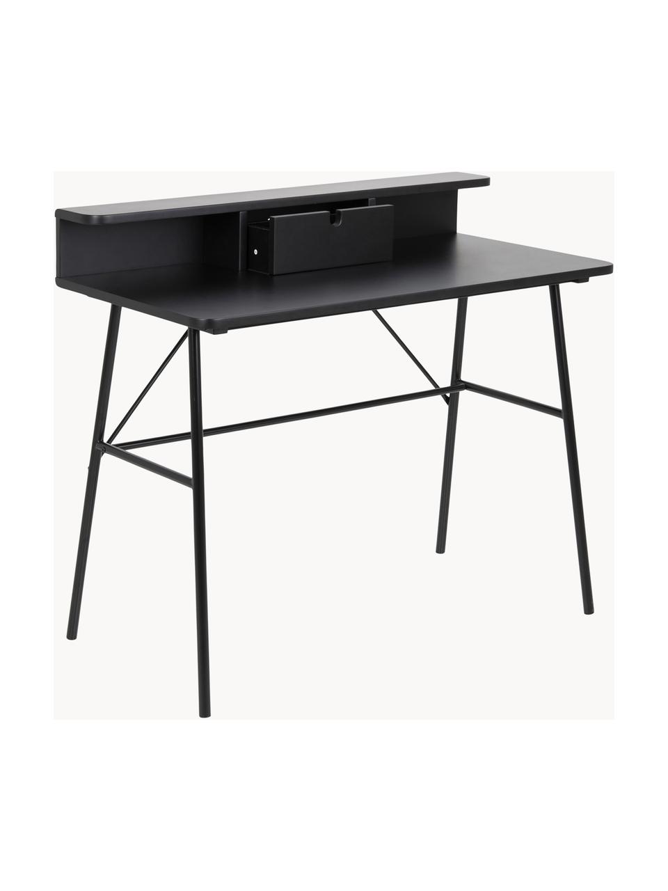 Pracovný stôl Pascal, Čierna, Š 100 x H 55 cm