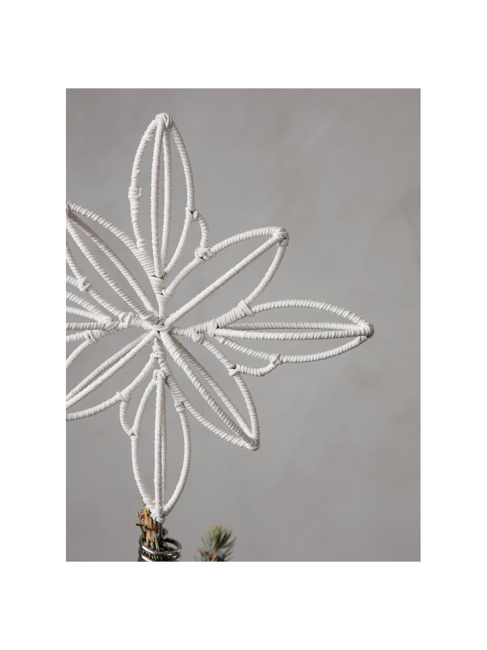 Ozdoba na czubek choinki z bawełny Soft, Metal, bawełna, Beżowy, Ø 23 x 32 cm