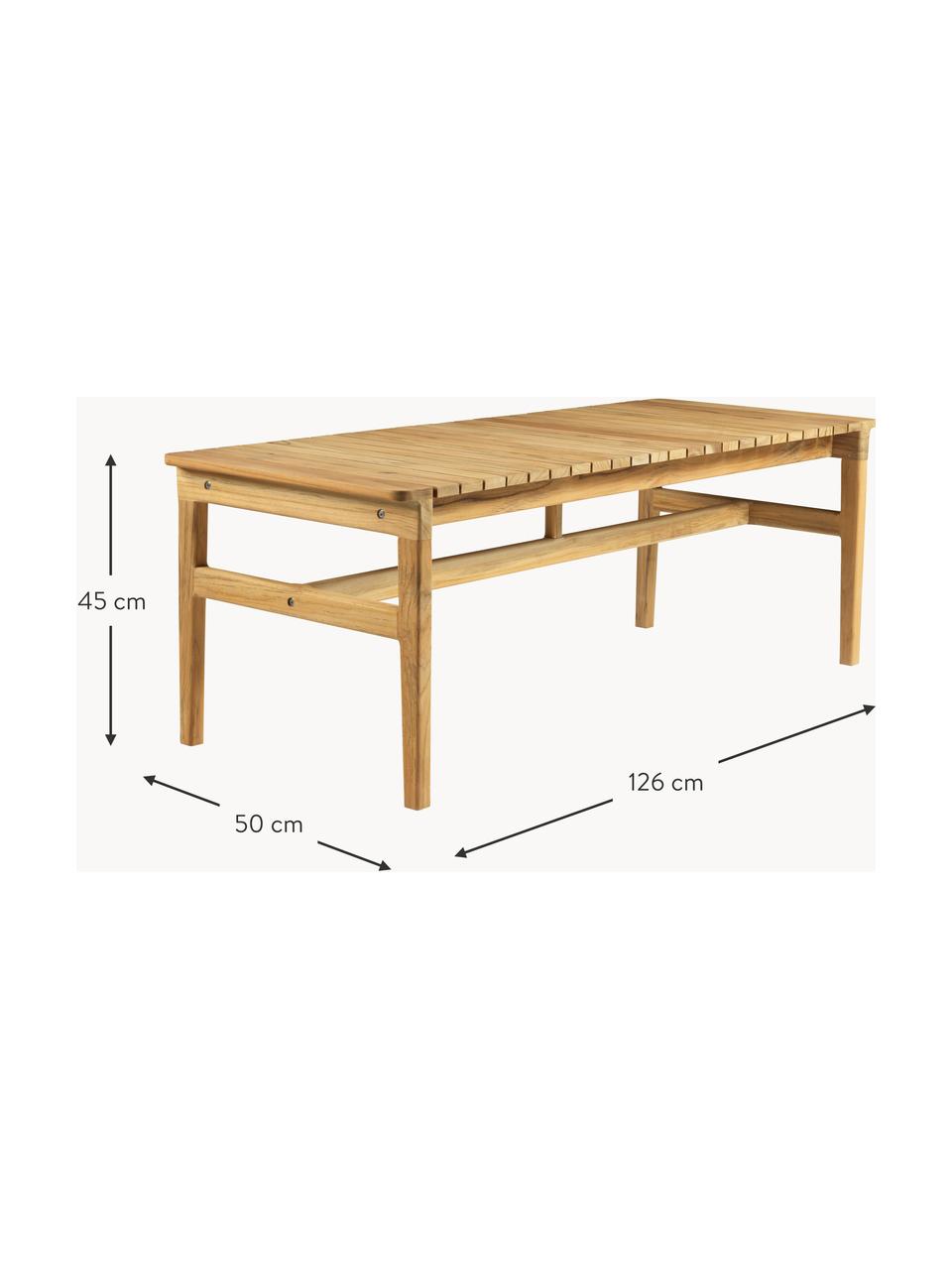 Banco de jardín de madera de teca Sammen, Madera de teca

Este producto está hecho de madera de origen sostenible y con certificación FSC®., Madera de teca, An 126 x F 50 cm