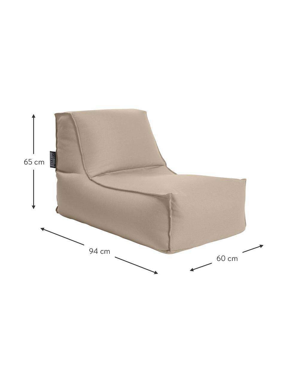Exteriérový sedací vak Korfu, Polypropylen, Světle hnědá, Š 94 cm, H 60 cm