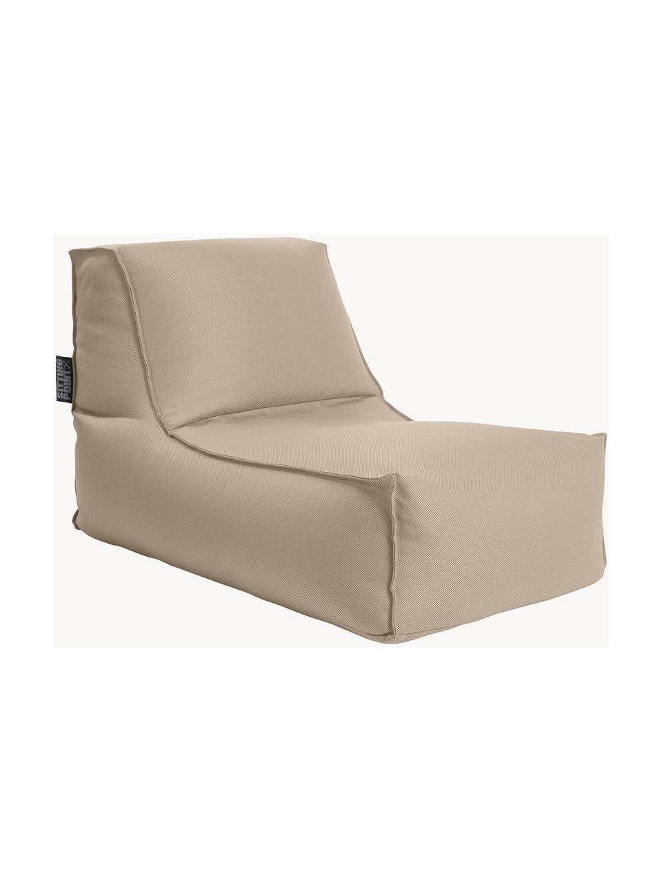 Puf tumbona para exterior Korfu, Polipropileno, Beige, An 94 x F 60 cm