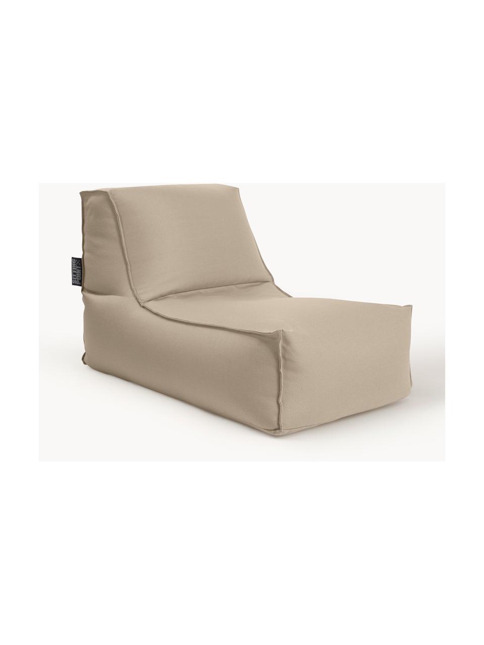 Puf tumbona para exterior Korfu, Polipropileno, Beige, An 94 x F 60 cm