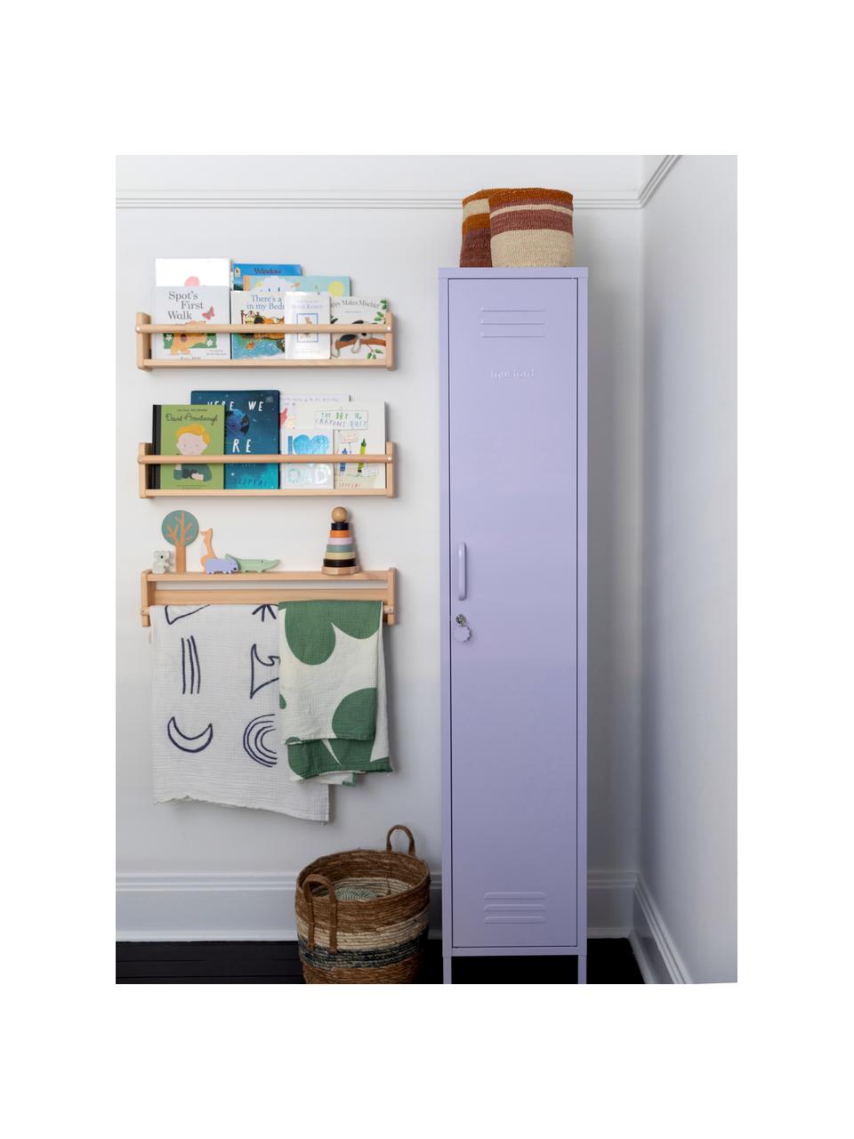 Armario pequeño Skinny, Acero con pintura en polvo, Lila claro, An 35 x Al 183 cm