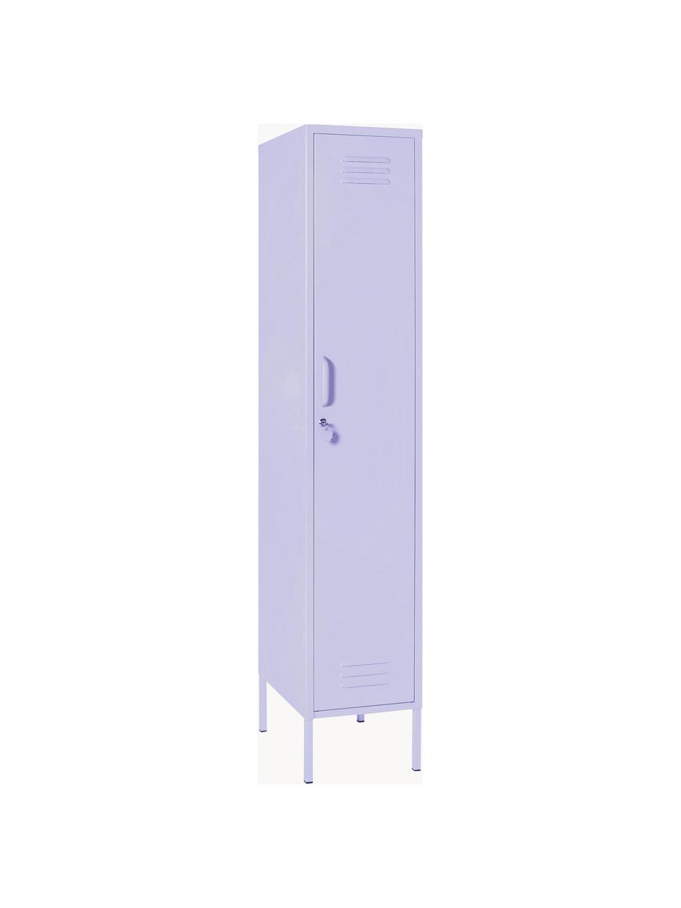 Kleine kledingkast Skinny, Gepoedercoat staal, Lavendel, B 35 x H 183 cm