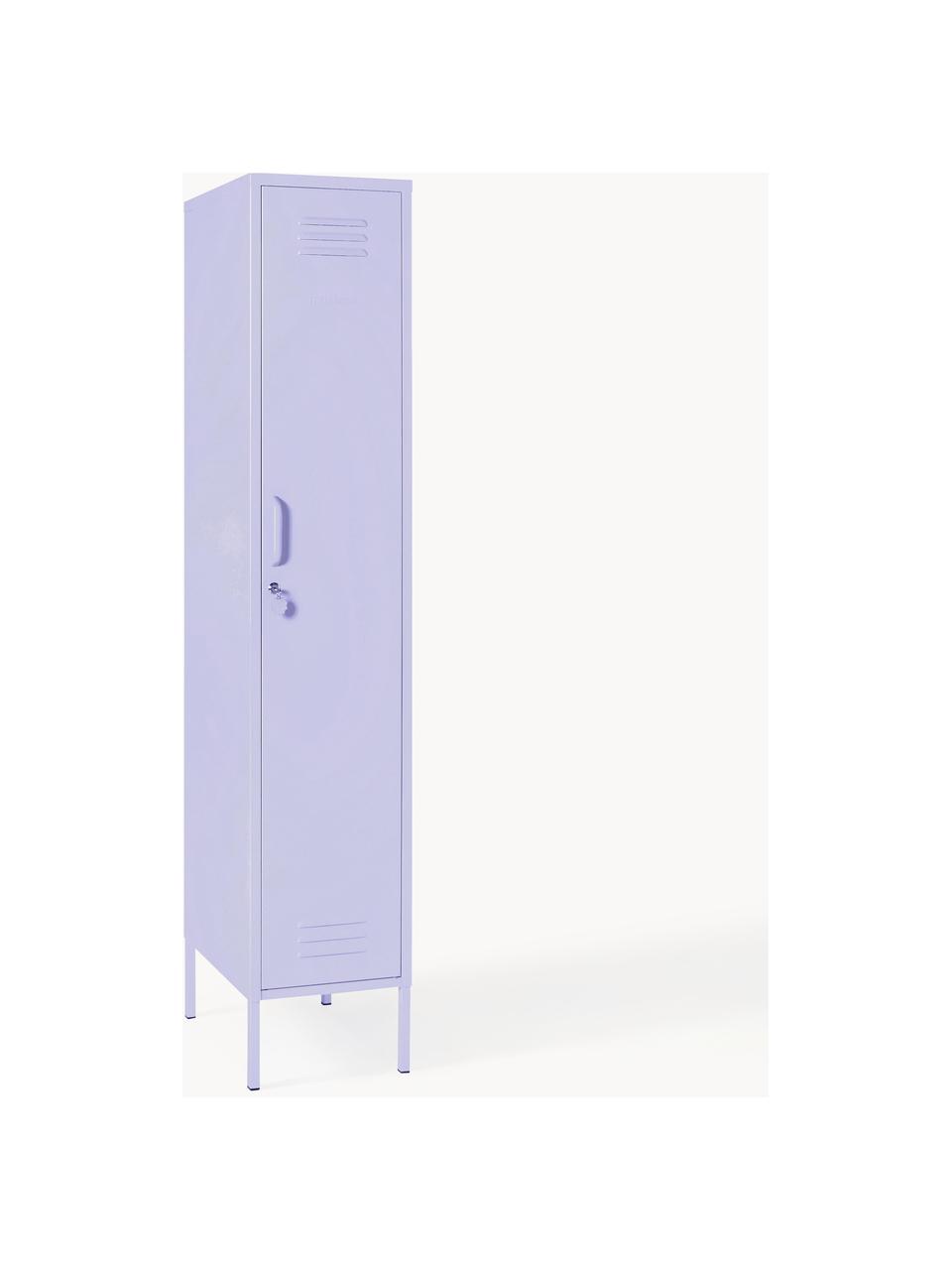 Kleine kledingkast The Skinny, Gepoedercoat staal, Lavendel, B 35 x H 183 cm