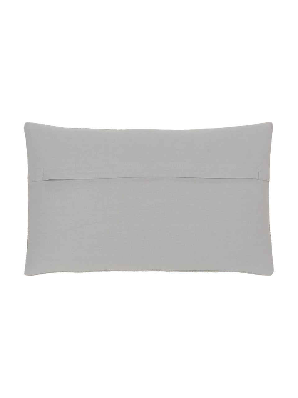 Housse de coussin grise Penny, 100 % coton, Gris, larg. 30 x long. 50 cm