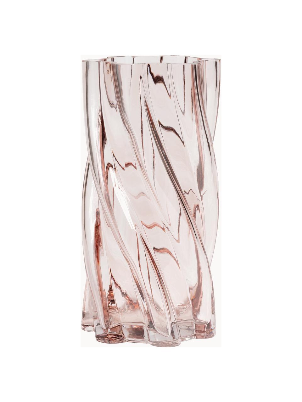 Wazon ze szkła Marshmallow, Szkło, Jasny różowy, Ø 12 x W 25 cm