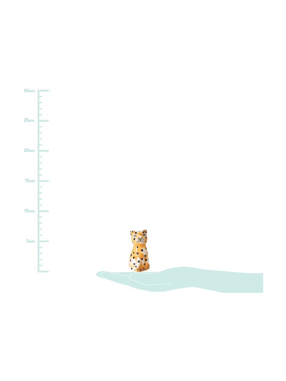 Solniczka i pieprzniczka Gepard, 2 elem., Dolomit, Pomarańczowy, biały, czarny, Ø 4 x W 7 cm