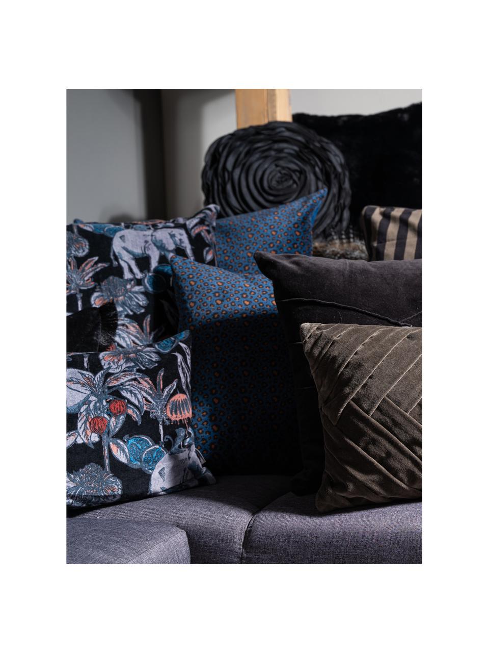Cuscino con imbottitura Elephant, Rivestimento: 100% cotone, Nero, multicolore, Larg. 30 x Lung. 50 cm
