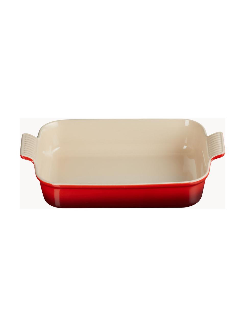 Bandeja rectangular de gres Tradition, Cerámica de gres, Tonos rojos, An 25 x Al 8 cm