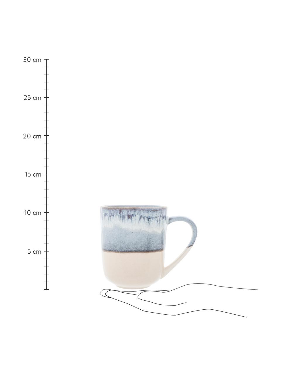 Tazza con gradiente Inspiration 2 pz, Ceramica, Tonalità blu, beige chiaro, Ø 9 x Alt. 11 cm, 400 ml