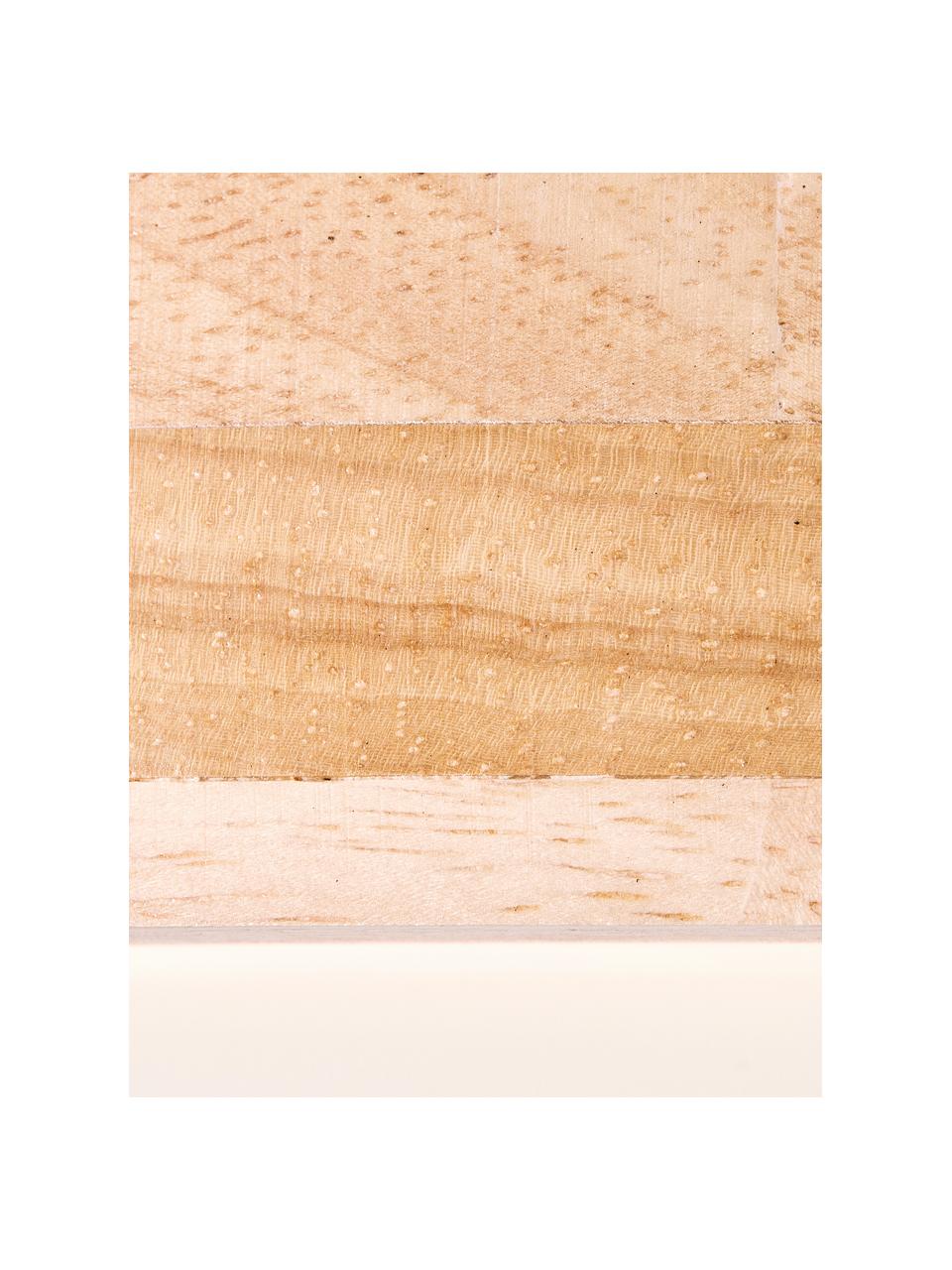 Plafón LED de madera Slimline, Pantalla: madera, Estructura: metal recubierto, Marrón, blanco, Ø 34 x Al 7 cm