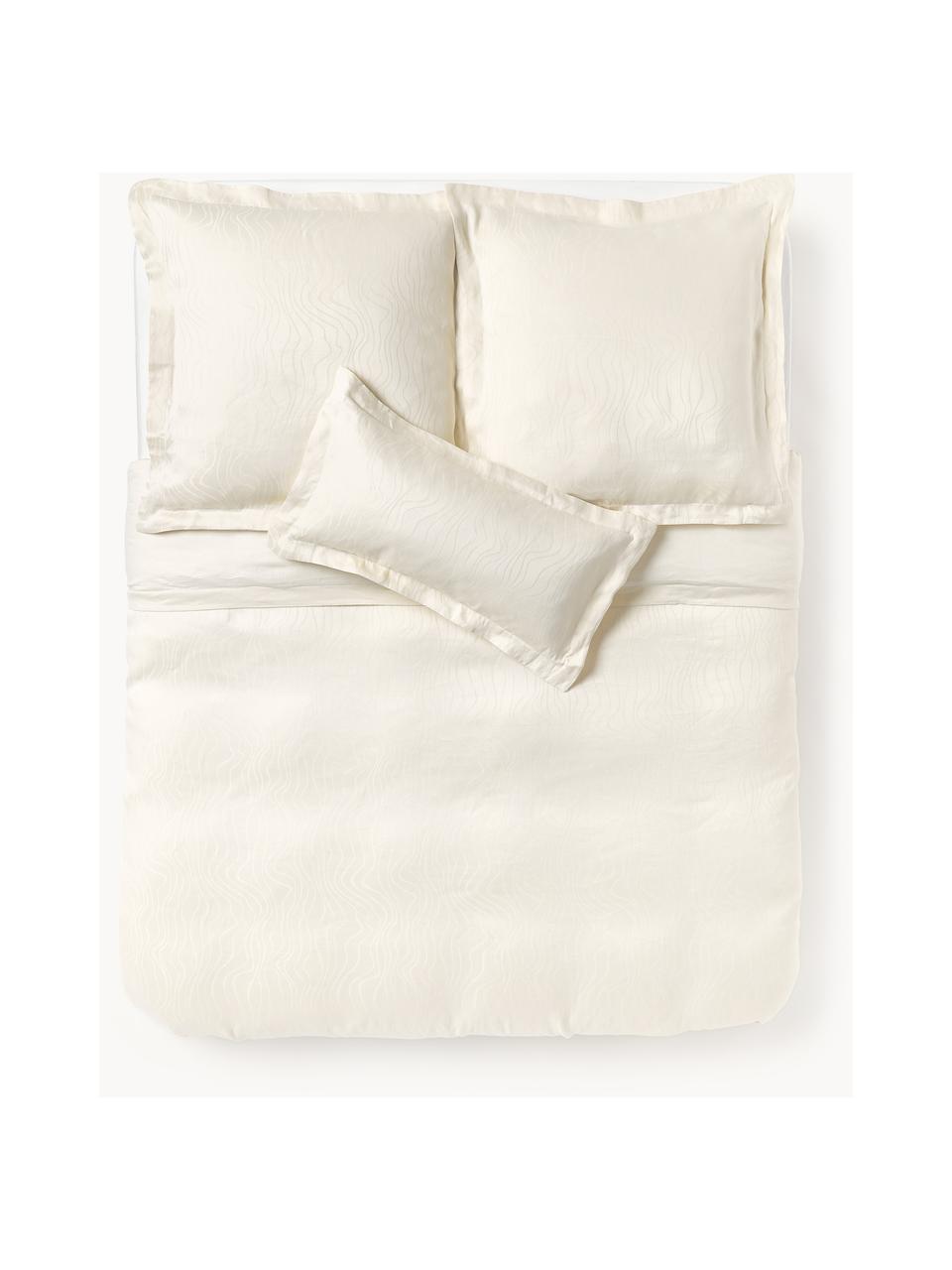 Leinen-Bettdeckenbezug Malia, Off White, B 200 x L 200 cm