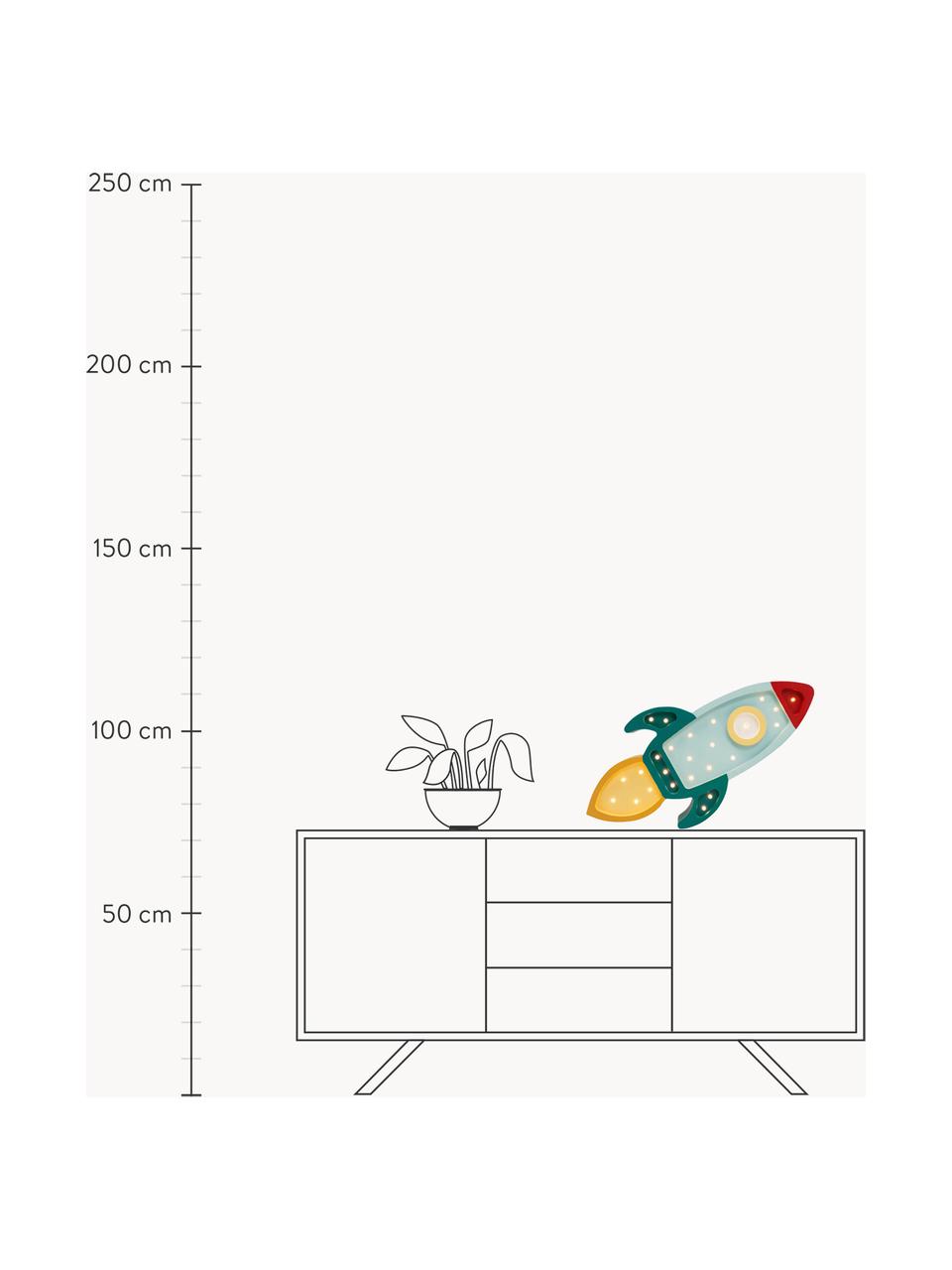 Lampada a LED per cameretta dei bambini fatta a mano con funzione timer e telecomando Rocket, luce regolabile, Legno di pino laccato

Questo prodotto è realizzato con legno di provenienza sostenibile e certificato FSC®., Multicolore, Larg. 20 x Alt. 41 cm