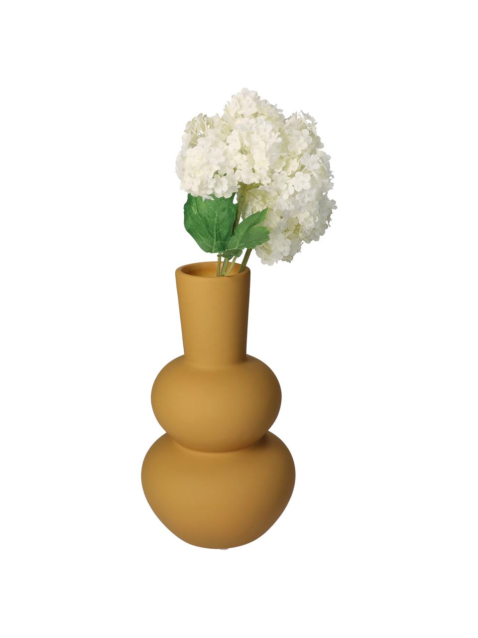 Vase jaune grès cérame Eathan, Grès cérame, Ocre, Ø 11 x haut. 20 cm