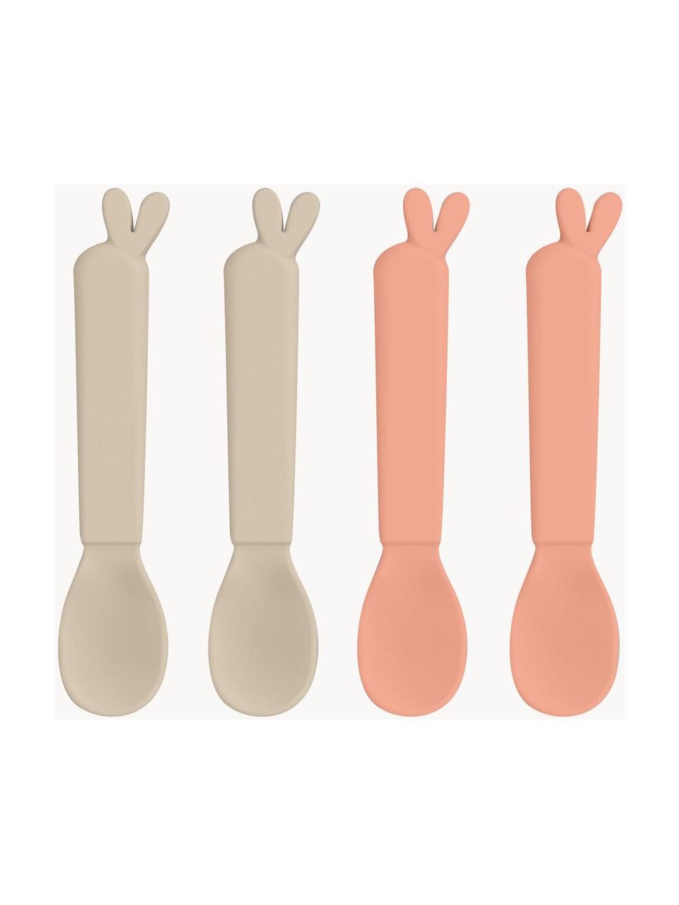 Löffel Kiddish, 4er-Set, Kunststoff, Hellbeige, Peach, L 13 cm